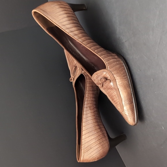 Ralph Lauren Collection Brown Heeled Shoes,Size 7. - Picture 5 of 12